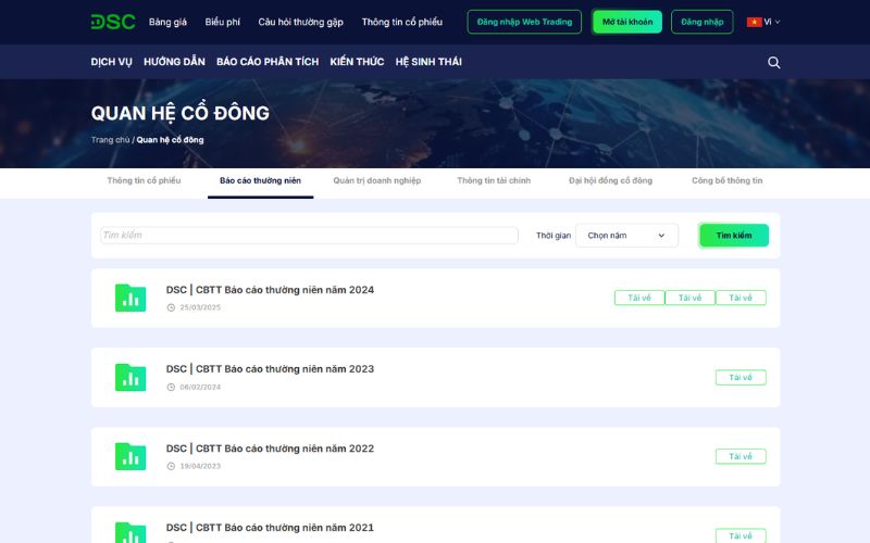 Báo cáo thường niên DSC
