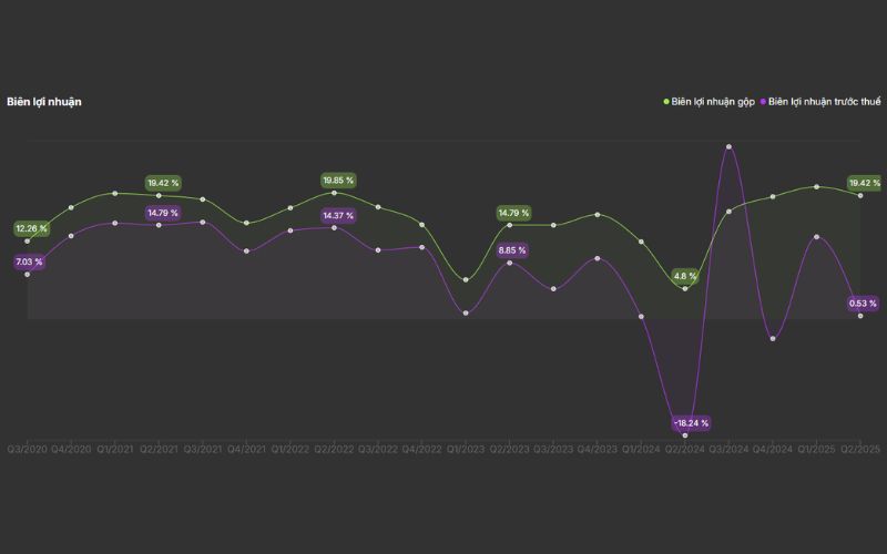 Biên lợi nhuận gộp STK