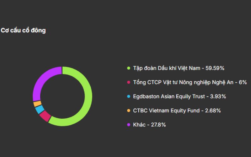 Cơ cấu cổ đông DPM