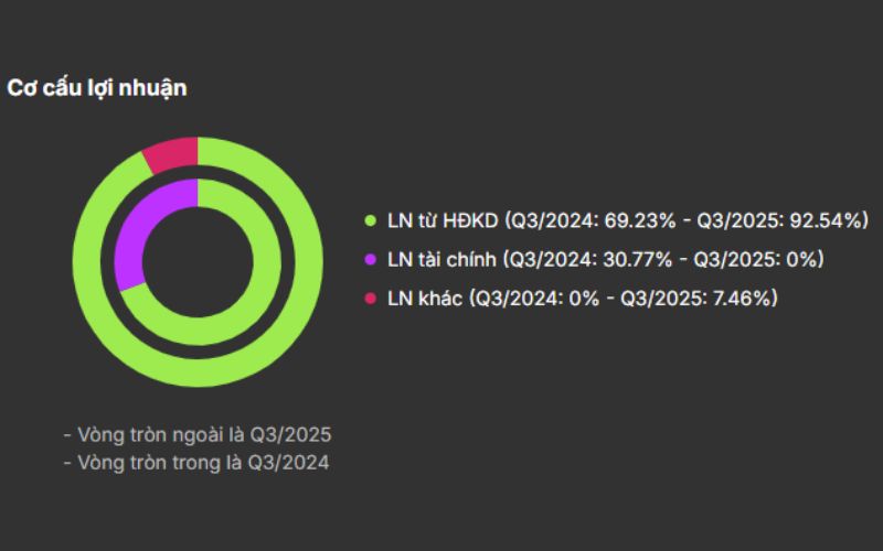 Cơ cấu lọi nhuận DGW. Nguồn DSC ChatAI