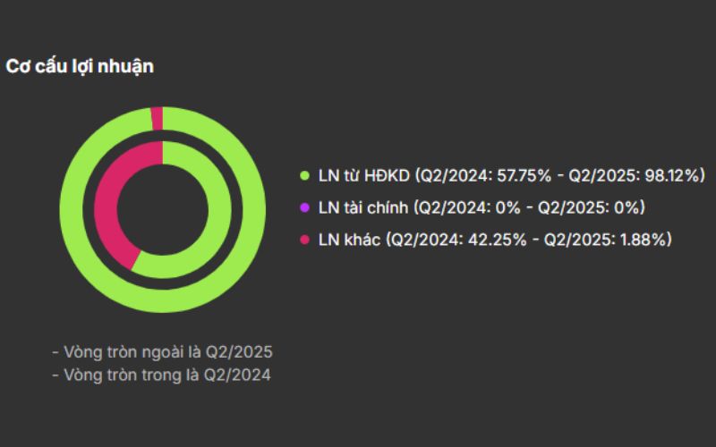 Cơ cấu lợi nhuận hvn