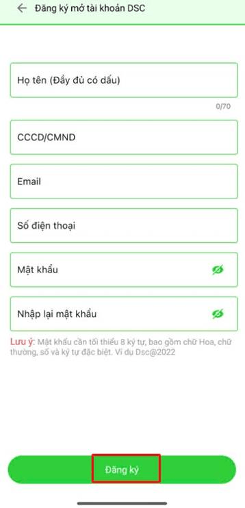 Hướng dẫn mở tài khoản chứng khoán eKYC tại DSC - Đăng ký dễ dàng, nhanh chóng