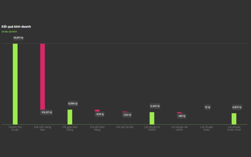 Kết quả kinh doanh Hòa Phát. Nguồn DSC ChatAI