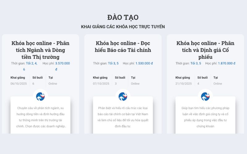 Khóa học chứng khoán Online Vietstock