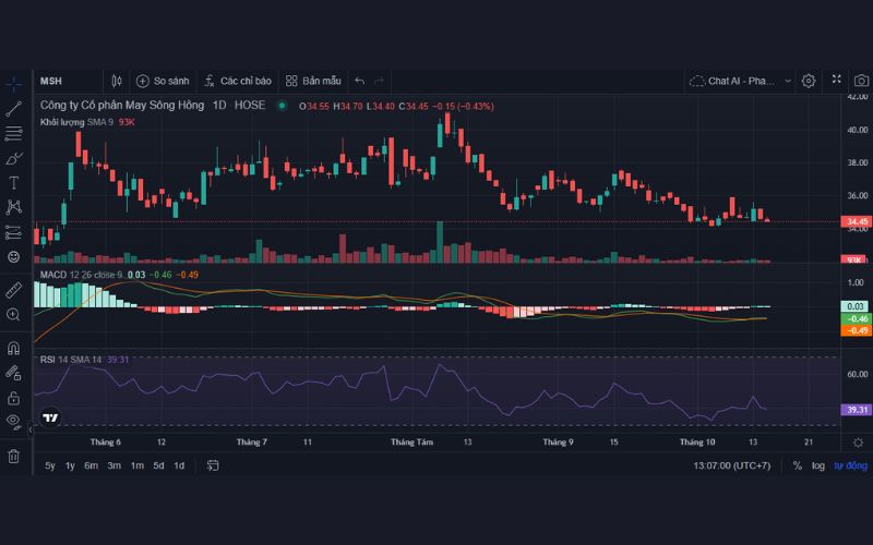 Phân tích kỹ thuật cổ phiếu MSH